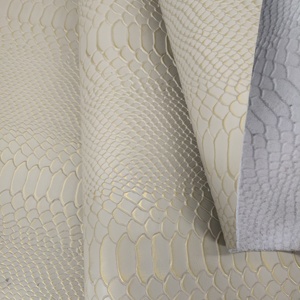 Python Huid Reliëf Toplaag Slangenpatroon Echte Koeienhuid Voor Schoenen Handtassen - Product Image 4
