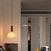 Lampe suspendue rétro française pour chambre à coucher, murale, fleur en tissu de style chinois, salon, maison d'hôtes, plafond de couloir
