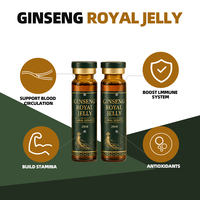 Liquide Oral au Ginseng et à la Gelée Royale 20ml*10 Bouteilles Vente en Gros OEM Marque Privée Extrait de Gelée Royale Boisson Tonique Santé
