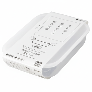 Contenitore per alimenti Inomata 550ml bianco sicuro per microonde - Product Image 1