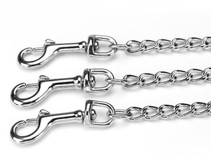 Correa de perro de acero y Metal antimordedura duradera de 6 pies con mango suave acolchado, cadena de hierro, Correa antitirones para perro grande de 4 pies 120 <span class=keywords><strong>180cm</strong></span> - Product Image 3