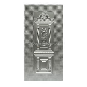 Porte en peau de métal laminée à froid pour les maisons Entrée avant pour la maison Panneau gaufré Tôle de fer extérieur stratifié Entrée principale Déco - Product Image 2