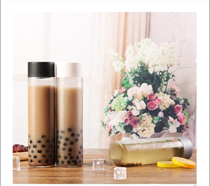 Vente en gros Bouteille d'eau pétillante en <span class=keywords><strong>verre</strong></span> de sport cylindrique de 250ml 350ml 500ml 750ml 16 oz Bouteille de jus en <span class=keywords><strong>verre</strong></span> à eau <span class=keywords><strong>Voss</strong></span> 500ml - Product Image 4