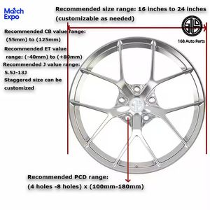 168 Forged Integral Alloy Car <strong>Wheels</strong> In Sizes 19 20 21 22 23 24 26 Inch Rims Custom 5x112 Triple Chrome Plating Sports Car Rims - Product Image 3