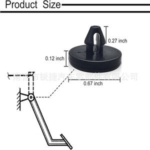 Clip de fixation pour tampon de pédale de frein et d'embrayage Toyota Lexus 90541-06036, pièce de rechange en caoutchouc - Product Image 1