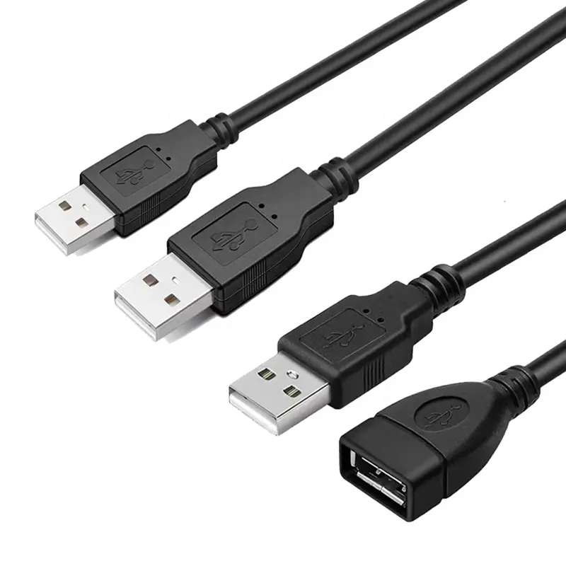 Câble d'extension USB 2.0 de type A mâle à mâle, 1m 2m 3m 5m 10m, cordon de transmission 480Mbps