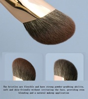 Pinceau de contour de qualité supérieure, grande et petite taille, poils de chèvre naturels, manche en bois de rose, pour maquillage professionnel