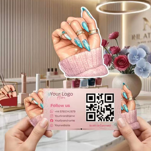 Cartes de visite pliables personnalisées imprimées, cartes de fidélité et de réduction pour kits de manucure DIY – Vente chaude - Product Image 1