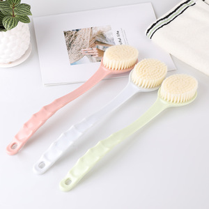 Bathroom scrubbing <b>brush</b>, long-handled massage bath <b>brush</b>, exfoliating <b>shower</b> <b>brush</b>, soft bristles, large <b>back</b> scrubbing <b>brush</b> - Product Image 5