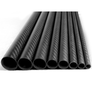 3K dimi düz desen rulo sarılmış karbon Fiber tüp 20mm 15mm 12mm 10mm 8mm 6mm - Product Image 4