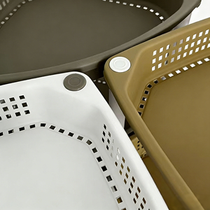 Étagère de rangement moderne en plastique PP à roulettes, non pliable, pour la salle de bain et la cuisine, organisateur d'articles de toilette et d'épices - Product Image 5