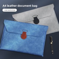 Carpeta de Documentos A4 Personalizable, Impermeable, Minimalista, de PU, Organizador de Documentos, Maletín Oficial con Opción de Impresión de Logotipo