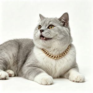<span class=keywords><strong>Collier</strong></span> pour <span class=keywords><strong>chat</strong></span> en acier inoxydable plaqué or 18 carats, chaîne cubaine, résistant à l'eau, mignon, cadeau pour animal de compagnie, pour un usage quotidien. - Product Image 2