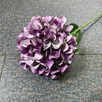 Hortensia Artificial Recubierta en Forma de Piruleta, Rama Individual, para Ceremonias de Boda, Fotografía al Aire Libre, Decoración de Salones, Arreglos Florales