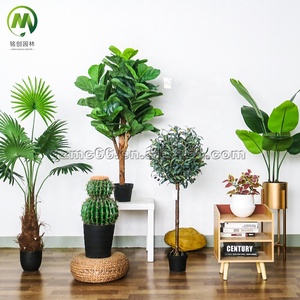 Decoración Artística, Hojas de Plástico PE, Planta Verde Artificial, Árboles Falsos, Bonsái Artificial para Decoración de Interiores - Product Image 2
