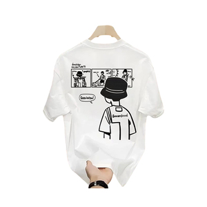 T-shirt da uomo casual personalizzata in jersey di cotone 100% pesante, con <span class=keywords><strong>stampa</strong></span> serigrafica di <span class=keywords><strong>tipografia</strong></span> anime drago, vestibilità regolare - Product Image 6