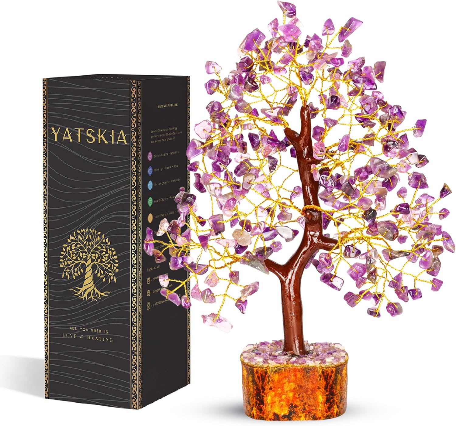 Amethyst golden wire