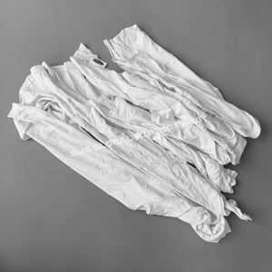 Trapos de Algodón Blanco para Limpieza Industrial, Trapos de Camisetas Recicladas, Piezas de Tela Cortadas, 100% Algodón para Limpieza - Product Image 1