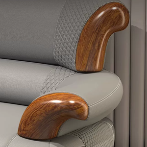 Modern Luxury Genuine Leather Sectional <b>Sofa</b> <b>Set</b> L-Shape Design Solid Wood Modular Furniture for Villa Apartment Living Room - Product Image 4