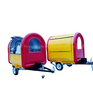 Thực phẩm & nước trái cây & Smoothie hiển thị Trailer thực phẩm container Máy bán hàng tự động trái cây nhỏ giỏ hàng di động FRP & thép không gỉ đơn giản - Product Image 1