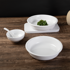 Rifornimento di fabbrica indistruttibile piatto rotondo di grandi dimensioni piatto di zuppa di melamina per ristoranti e alberghi - Product Image 4