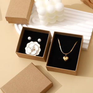 Vente chaude Bijoux <span class=keywords><strong>Emballage</strong></span> Kraft Anneau Collier Boucle D'oreille Boîte Bijoux <span class=keywords><strong>Emballage</strong></span> Cadeau Boîtes En Papier - Product Image 4