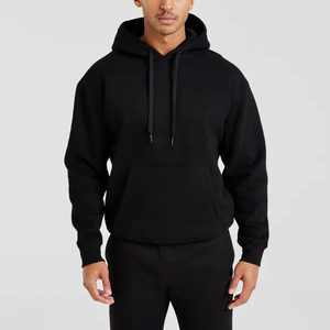 Sweat à capuche unisexe surdimensionné en molleton bouclette 500 g/m² de haute qualité, avec épaules tombantes, cordons et broderie 3D vintage - Product Image 1