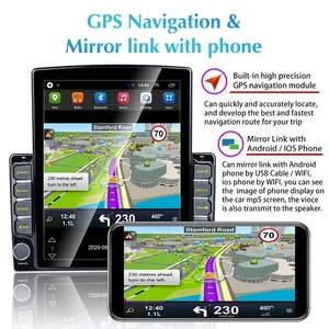 العالمي 2 الدين 9.7 "الشاشة العمودية سيارة ستيريو الروبوت GPS والملاحة سيارة مشغل وسائط متعددة ل تسلا نمط Autoradio