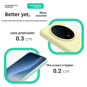 Funda de Silicona Líquida Mate Compatible con <span class=keywords><strong>Honor</strong></span> Magic8 Pro y X500 Pro, Color Sólido, Diseño Simple a Prueba de Golpes - Product Image 3
