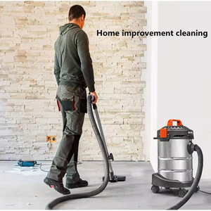Aspirateur industriel humide et sec en acier inoxydable de 15 à 45 L, robuste, pour atelier, usine, entrepôt, lavage de voitures et nettoyage des sols - Product Image 1