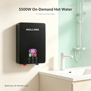 <span class=keywords><strong>Chauffe</strong></span>-<span class=keywords><strong>eau</strong></span> électrique instantané sans réservoir HAILIJING, thermostat tactile, pour salle de bain, hôtel, appartement, camping-car, extérieur - Product Image 2