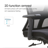 Chaise de bureau de direction ergonomique à dossier haut en tissu, confortable et élégante, pivotante à 360°, avec accoudoirs réglables en hauteur, certifiée BIFMA