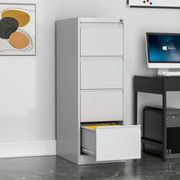 Meuble de bureau moderne en acier à 4 tiroirs, grand tiroir à tiroirs, armoire métallique pour le bureau à domicile, l'atelier, l'entrepôt