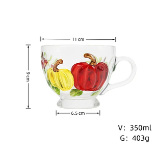 Tazas de Café de Vidrio Transparente Personalizadas con Asa, 350 ml, a Prueba de Fugas, Libres de BPA, para Té, Latte, Cappuccino y Cerveza - Product Image 2