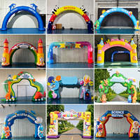 Arche gonflable de personnage haut de gamme en tissu Oxford, mascotte de dessin animé, pour décoration d'anniversaire et de célébration pour enfants, portique de présentation