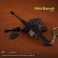 Set Gantungan Kunci Logam Mini Berkualitas Tinggi Gaya Battle Royale RPG Peluncur Roket Desert Eagle Revolver SVD Beretta Hadiah