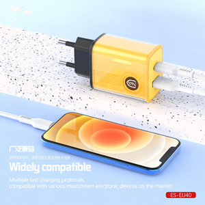 Cargadores para celular 2-Port <span class=keywords><strong>Euro</strong></span> Plug 15W 20W USB Charge rapide Tête de charge de <span class=keywords><strong>téléphone</strong></span> TYPE C Adaptateur secteur de charge de <span class=keywords><strong>téléphone</strong></span> - Product Image 6