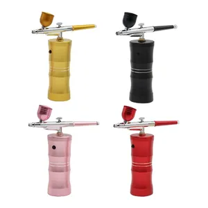 Hot Sell Oxygen Injector Mini Air Compressor <b>Kit</b> Gas Brush Paint Airbrush Nail Art Tattoo Craft <b>Cake</b> Nano Mist Sprayer - Product Image 5
