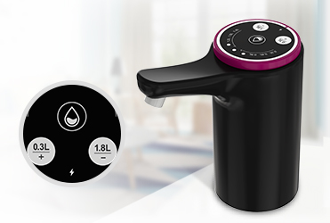 Black USB Rechargeable Water Pump Dispenser 800mAh For Home Office