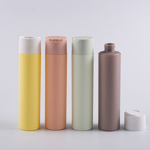 Bouteille souple mate de 200 ml pour après-shampoing, flacon cylindrique rond en plastique pour gel douche et shampoing avec bouchon disque - Product Image 6