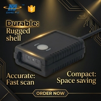 Lecteur de codes-barres 1D à fixation fixe DF4200S, capteur CMOS, USB/TTL/RS232 pour systèmes de kiosque en libre-service