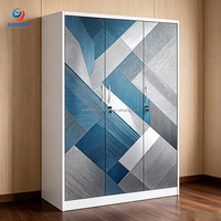 Armoire en acier démontable à cinq portes coulissantes, écologique, durable, résistante à l'humidité, pour chambre à coucher, hôpital, coffre-fort, tiroir