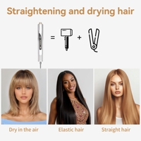 2-in-1 Luftstyler Professioneller Haarglätter 1400W Hochgeschwindigkeits-Haartrockner und Luftstrom-Glätter Multi-Styling-Gerät