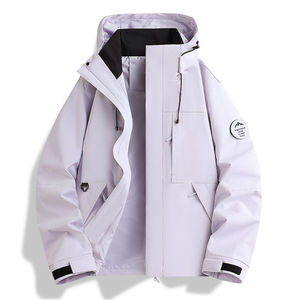 Men Outdoor Windproof Waterproof Jacket With Contrast Binding Simple Design For Mountain Activities Wuhan Made - Product Image 2