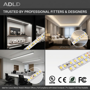 Bande lumineuse LED ultra-fine de 5 mm de largeur, 24 V, SMD 2216, 224 LED/m, sans points, flexible, pour profil de meubles - Product Image 3