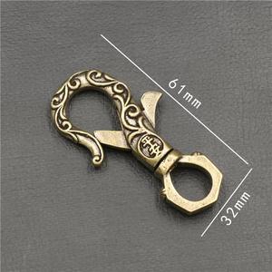 YS0001 Groothandel Allerlei Antieke Craft Messing Zodiac Draak En Snake Sculptuur Sleutelhanger - Product Image 3