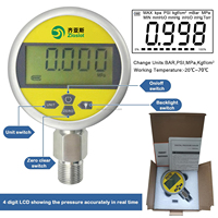 Vente chaude mini jauge à vide lcd manomètre différentiel numérique niveau de liquide réservoir d'eau jauges de pression pneumatiques mesure