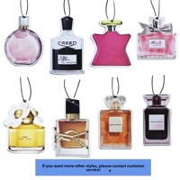 Réplique de flacon de parfum de luxe en papier, désodorisant de voiture, inserts de parfum personnalisés, pendentifs, décorations d'aromathérapie pour voiture, sur commande