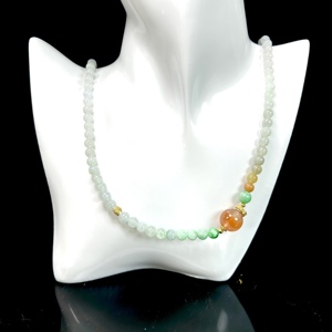 Collar de Jadeíta Birmana Natural de Grado <span class=keywords><strong>A</strong></span>, Collar de Cuentas de Jade de Alta Calidad para Mujer, Joyerí<span class=keywords><strong>a</strong></span> de Jadeíta Birmana con Certificado - Product Image 5