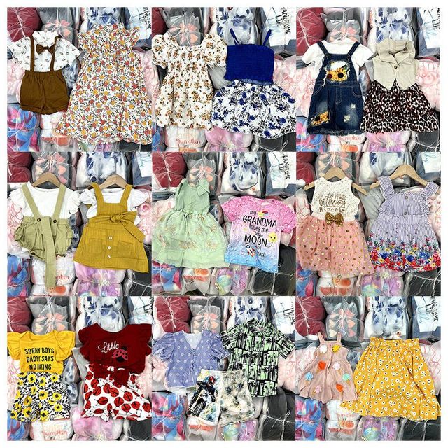 Brand New Summer Apparel for Kids Mix Size Stock From Factory Wholesale Children Clothing Ropa De Bebe From Reliable Supplier